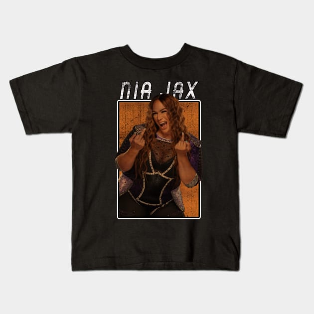 Vintage Wwe Nia Jax Kids T-Shirt by The Gandol